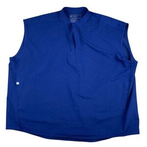 Figs Rafaela Oversized Scrub Vest Navy Blue V-Neck - Size XXL